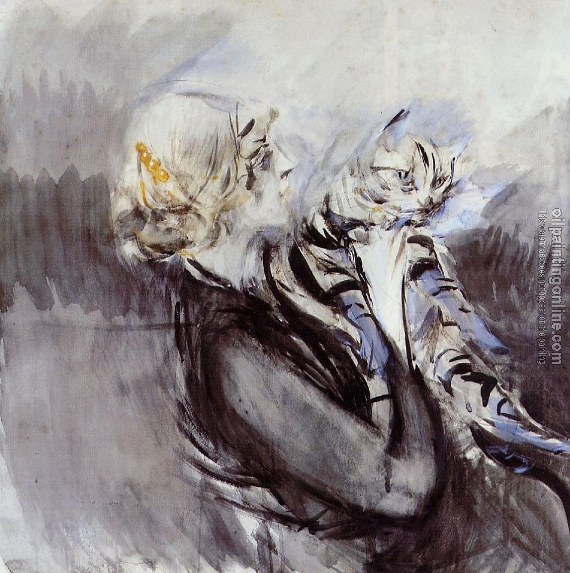 Giovanni Boldini - A Lady with a Cat